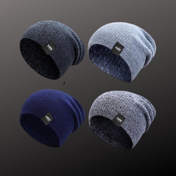 K*NIVE Mens Luxury Soft Designer Winter Hat Gray - Picture 5 of 5